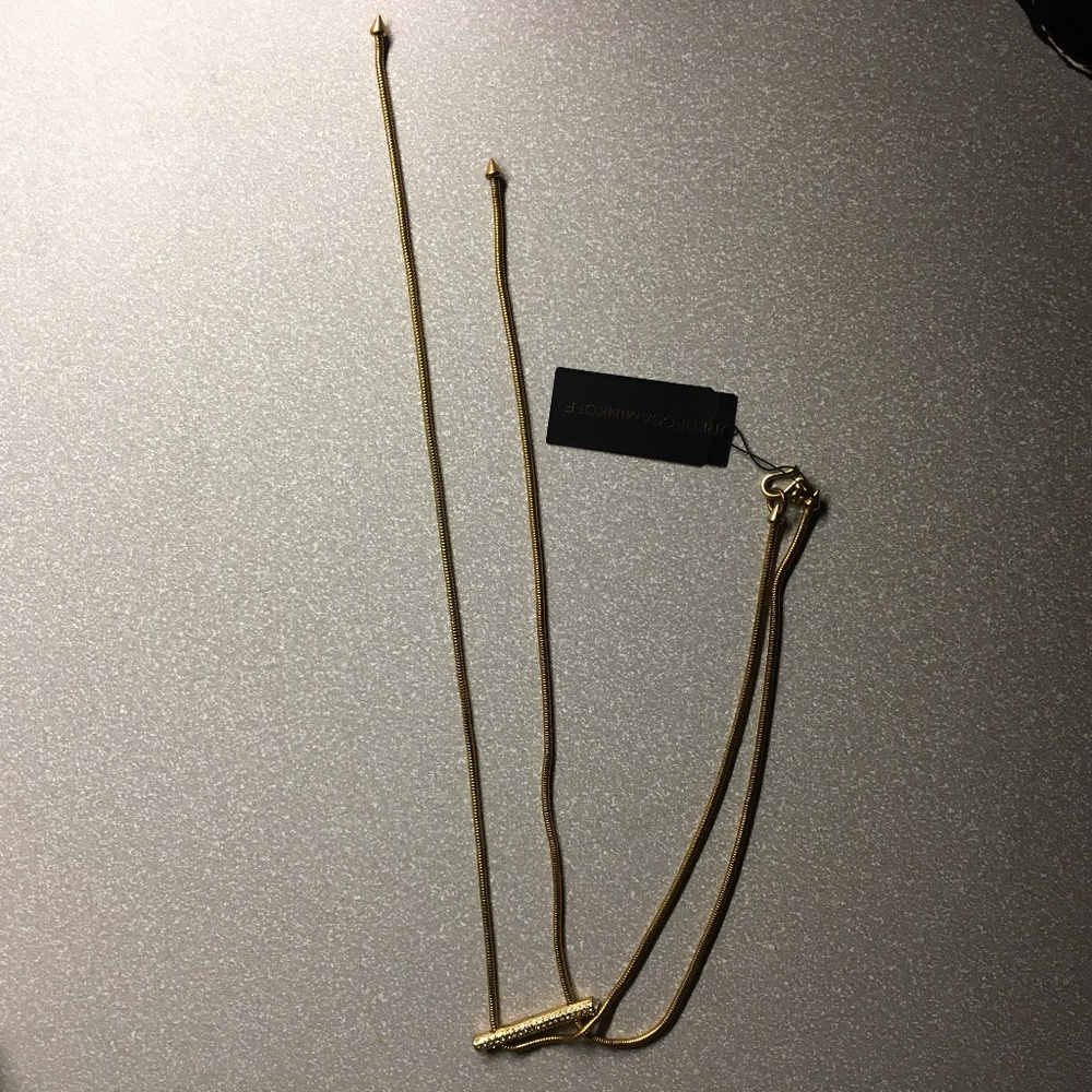 REBECCA MINKOFF Rhinestone Bar Necklace -NWT